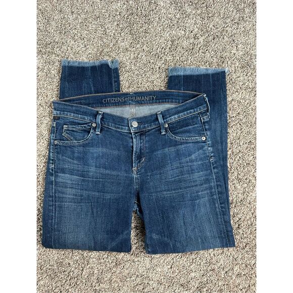 citizens of humanity Avedon Ultra Skinny Cut Off Capri Jeans Women’s 29 Denim - Picture 2 of 13